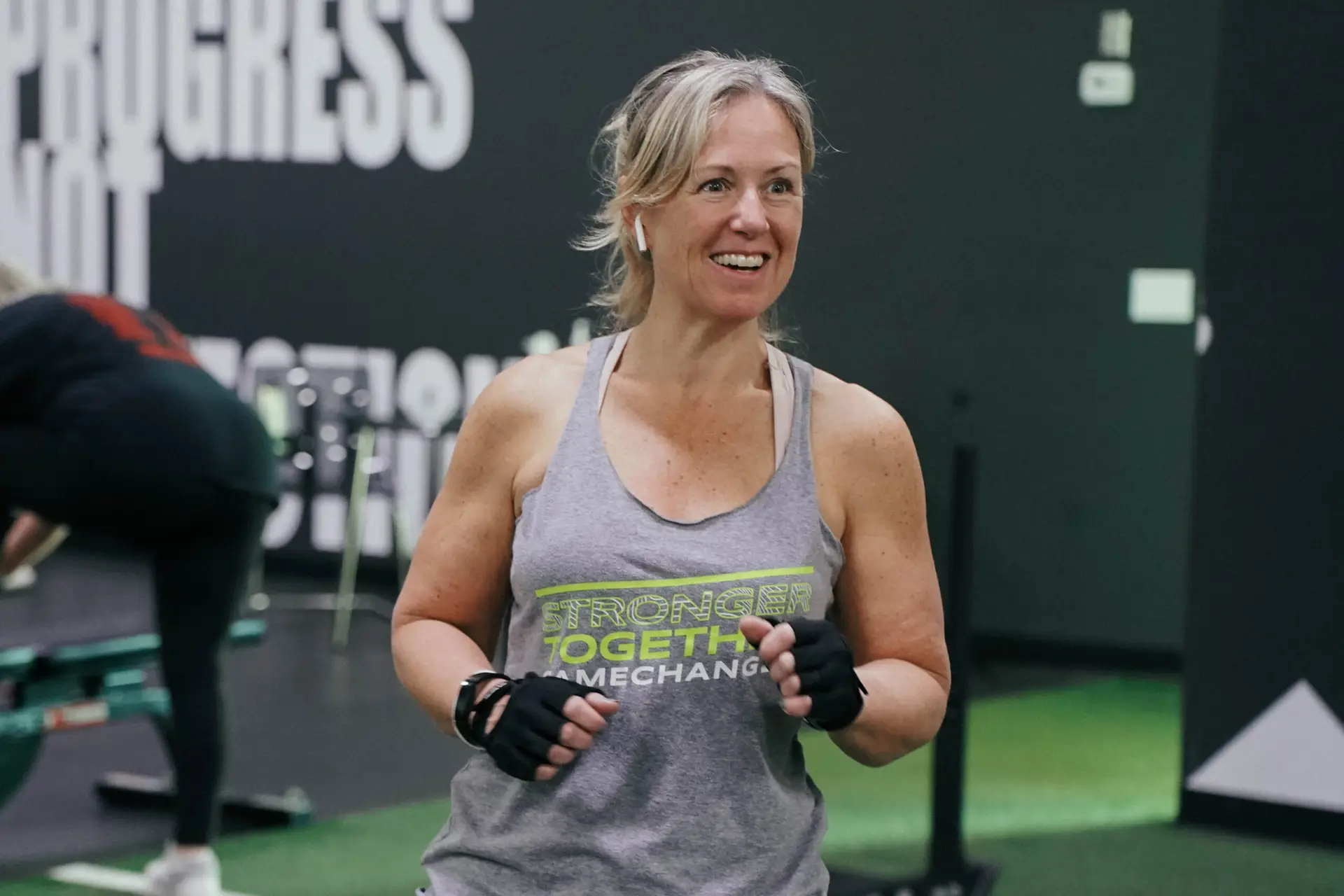 A GameChanger coach training a member over 40